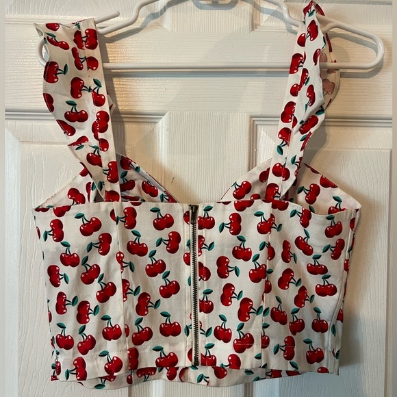 Sugarlips Women’s Cherry Print Tank Top - Picture 4 of 4